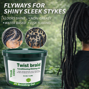 Factory Salon Private Label Control <b>Edge</b> Braiding Gel Hair Styling Strong Hold Organic Herbal 16oz 64oz Hair Wax Braid Gel - Product Image 3