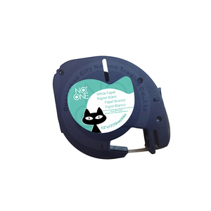 Cinta de Etiquetas Compatible con DYMO LetraTag <span class=keywords><strong>LT</strong></span> 91330 91220 91200 59421, Negra sobre Blanca, 12 mm x 4 m, para Impresora de Etiquetas <span class=keywords><strong>LT</strong></span>-<span class=keywords><strong>100H</strong></span> <span class=keywords><strong>LT</strong></span>-100T QX-50 - Product Image 2