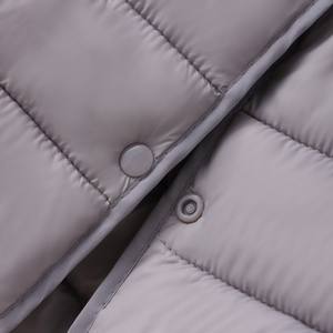 <span class=keywords><strong>Veste</strong></span> matelassée à col rond pour <span class=keywords><strong>femme</strong></span>, vêtement d'extérieur court et léger en polyester isolé - Product Image 2