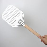 8 Zoll 10 Zoll Rechteck Stanzen Pizza Schaufel European Transfer Schaufel Dicke Aluminium legierung Hart beschichtung Eloxierte Pizza Peel