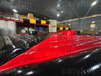 Jeu de saut Wipeout attrayant et stimulant de 8 m de diamètre, couleur personnalisée, avec 3 réglages de vitesse, pour la location