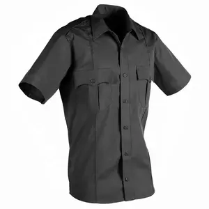 China Manufacturer Plus Size Men's Shirts TC 65/35 Poly/Cotton Work Wear Custom Short Sleeve Men Work Shirts