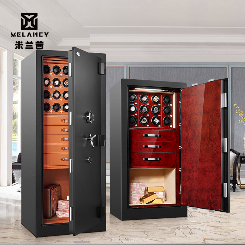 luxe coffre-fort de sécurité avec lumière LED 12 remontoir armoire et tiroir à Bijoux/noir manteau de puissance