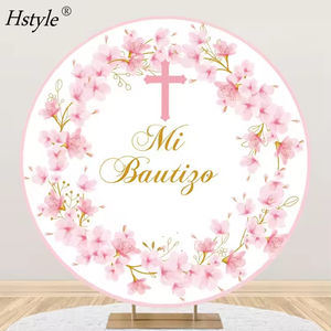 Decoración de bautismo Hstyle para niñas, decoración de primera comunión para niños, decoración de fiesta de <span class=keywords><strong>Dios</strong></span> bendiga, telón de fondo de hojas de Oro Verde - Product Image 5