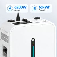 Système de stockage d'énergie tout-en-un 16 kWh 6200 W, batterie solaire LiFePO4, remplacement de générateur diesel pour les foyers et les entreprises africains