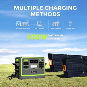 Estación de Energía Portátil de 2400W, 2048Wh LiFePO4, Fuente de Alimentación para Camping, Onda Sinusoidal Pura, Batería de Respaldo para Exteriores, 16 Puertos, 500W Solar - Product Image 5