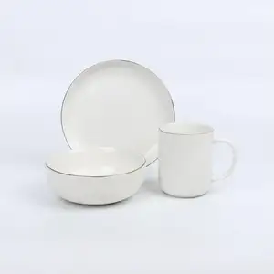 Breakfast Sets Custom Logo Ceramic Plates Sets Tableware