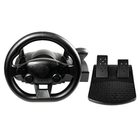 Volante de Carreras C-STAR NS-9887 con Cable, Rotación de 270 Grados, 7 en 1, Palanca de Cambios, Motor de Vibración, Sensor de Movimiento para PC