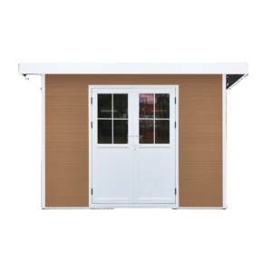 <span class=keywords><strong>Abri</strong></span> <span class=keywords><strong>de</strong></span> <span class=keywords><strong>jardin</strong></span> en aluminium à panneaux double paroi avec système <span class=keywords><strong>de</strong></span> gouttière intégré, étanche toutes saisons, porte verrouillable, pour outils extérieurs - Product Image 1
