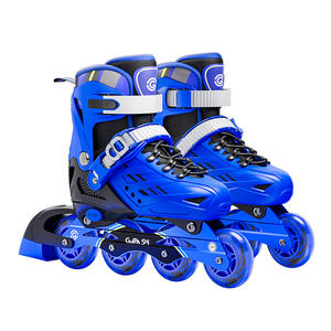 Guipaishi Inline Skates For Kids Boys Girls Beginners Lighted <b>Wheels</b> Sporty Design Closed Toe Single Row Plastic Outsole - Product Image 1
