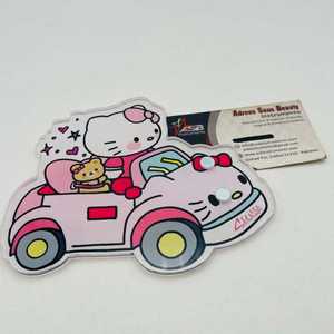 Adorno de Pestañas con Personajes de Dibujos Animados para Coche, Acrílico, Hello Kitty, Instrumento de Belleza, Imán Bonito, Servicio OEM, Flor, Mariposa, Cuadrado - Product Image 2