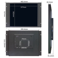 Moniteur LCD de qualité industrielle de 19 pouces résolution 1280x1024 rapport d'aspect 4:3 écran tactile résistif/capacitif multi-interface