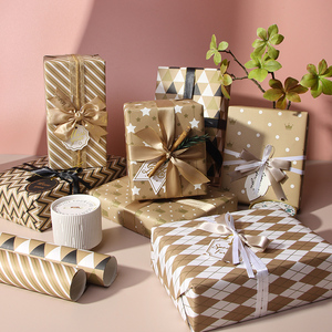 Nuevo diseño 50*70 cm Papel de regalo de Navidad 7 Papel de diseño Impresión de logotipo Embalaje de papel Kraft - Product Image 6