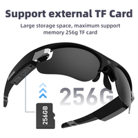 Lunettes de soleil intelligentes avec caméra sportive grand angle FHD, lunettes de soleil avec enregistrement vidéo