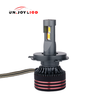 Ampoule de phare LED H4 à double puce, dissipation thermique en aluminium, 65W, 6500K, super lumineuse, plug and play, phare LED pour voiture