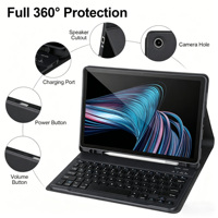 Étui pour tablette avec clavier sans fil et support pour stylet, housse de protection en cuir PU pour tablette de 12,1 pouces Infinix Xpad 20 Pro