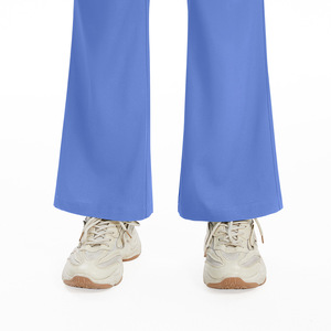 Uniforme de Enfermera Unisex, Uniforme de Hospital, Pantalones Acampanados, Conjuntos de Uniformes Médicos, Culottes, Cuello en V, Tejido de Poliéster y Spandex, En Stock - Product Image 4