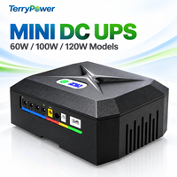 60/100/120W Waktu Cadangan Panjang Mini DC UPS 8000-48000mAh Baterai Lithium 5V-19V USB PoE WiFi/Kamera CCTV 0Wh