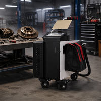 Équipement de nettoyage au laser à impulsions à fibre portatif SEAGULL2 200W 300W, refroidissement par air, décapage de la rouille et de la peinture sans endommager l'objet de travail