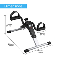 Mini vélo d'exercice pliable sous le bureau, vélo d'exercice, vélo d'exercice portable pour la maison, équipement d'exercice, vélo à pédales, petit