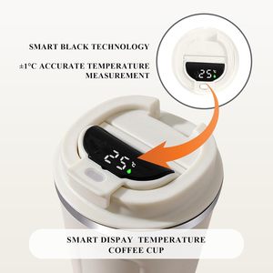Vaso Térmico Portátil de Acero Inoxidable 304 para Auto, con Medición Inteligente de Temperatura LED - Product Image 4