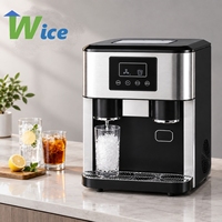 Distributeur de glace 3-en-1 avec broyeur, machine à glaçons automatique en forme de balle avec distributeur d'eau et râpe à glace pour usage domestique