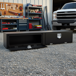 Boîte à outils pour camion Topsider, 72 x 13 x 16 pouces, en acier au carbone, avec deux portes rabattables, verrouillable, pour garage - Product Image 2