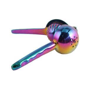 Presse-agrumes manuel professionnel en acier inoxydable avec revêtement PVD arc-en-ciel, presse-fruits manuel pour bar et cuisine - Product Image 4