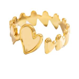 Fashion <b>Rings</b> Stainless Steel Gold Silver Heart Oval Geometric Minimalist Women's Jewelry Gift JZ21125 - Product Image 5