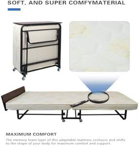 King Size Double <strong>Foldaway</strong> Folding Down Away <strong>Bed</strong> For Adult With Mattress - Product Image 4