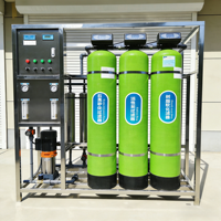 Offre Spéciale : Système de Filtration d'Eau Pure Commercial à Osmose Inverse avec Contrôle PLC, Pompe et Moteur Intégrés, 500L/Heure, Garantie 1 An