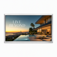 Affichage numérique publicitaire LCD IPS mural personnalisé de 43 pouces, 1080P Full HD, verre trempé, CMS intégré, basé sur le cloud
