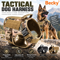 Harnais pour chiens de haute qualité, personnalisé, en nylon, réglable, anti-traction, durable, avec poignée pour l'entraînement en extérieur