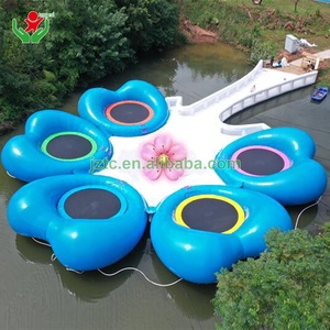Hermético Popular flor azul inflable flotante <span class=keywords><strong>parque</strong></span> acuático inflable forma <span class=keywords><strong>de</strong></span> flor flotante castillo hinchable <span class=keywords><strong>parque</strong></span> acuático para niños - Product Image 2