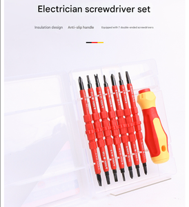 9-in-1 Electrician Insulated <b>Screwdriver</b> <b>Set</b> Multi Purpose Telecom & Electrical Repair Tools Kit With Special Shaped <b>Bits</b> MT-202 - Product Image 4