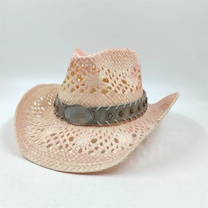 Thời Trang Mới Phụ Nữ Người Đàn Ông Unisex Giấy Chất Lượng Rơm Cowgirl Thông Gió Mũ Bãi Biển UPF 50 + UV Bảo Vệ Mặt Trời Mũ Số Lượng Lớn Mũ Cao Bồi - Product Image 2