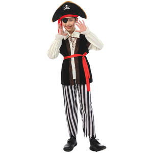 Halloween Anime Cosplay Pirates Capitaine Jack Sparrow Carnaval Enfants Pirates Fête Garçons Costumes Avec Chapeau Et Cache-Oeil - Product Image 2