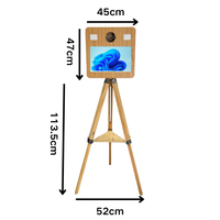 Cabina de Fotos Portátil DSLR de 15.6 Pulgadas con Pantalla Táctil, Impresión Instantánea y Estuche de Transporte para Bodas, Fiestas y Eventos