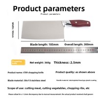Couteau de cuisine pour fruits, série 3Cr, lame extra-affûtée, manche sandwich, design moderne et minimaliste, 185 mm