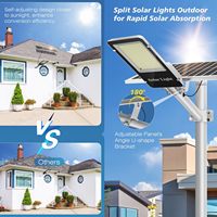 1000W Silicium Monocristallin Solaire Route/Autoroute LED Réverbères 6000K Crépuscule Aube Haute Luminosité IP65 Étanche À Distance