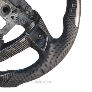 Roue de couture bleue en Fiber de carbone en cuir perforé personnalisée en usine pour volant de voiture Honda Accord 8 Gen Crosstour - Product Image 4