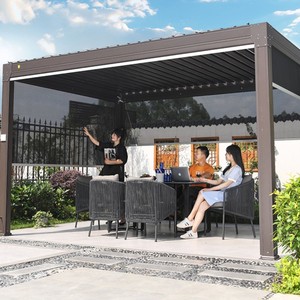 Pérgola de aluminio Shinilion China, pérgola de techo ajustable para colgar en la pared con marco recubierto de polvo para Terrasse o Pavilion - Product Image 4
