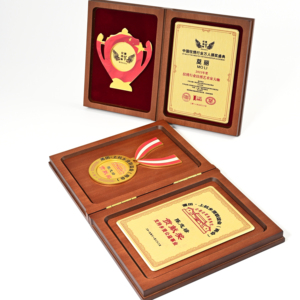 Medalla personalizada Memorial del ejército Premios de Honor de madera Placa Trofeos Productor Nombre Logo Imprimir Plegable Venta al por mayor Diseño barato 3D Oro - Product Image 2