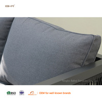 Ensemble de table et canapé sectionnel d'extérieur moderne BHR, meubles en aluminium pour patio, jardin, balcon et parc