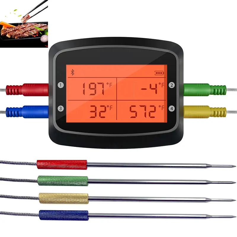 Bbq Thermometer Voedseltemperatuur Barbecue Voor Het Koken Grillen En Frituren Bluetooth Draadloze Digitale Vleesthermometer