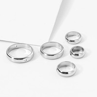 Anneau perforé en acier inoxydable, anneau enveloppé, anneau à trou traversant, accessoires de bijoux faits à la main pour le bricolage, anneau rond pour perles et pierres précieuses