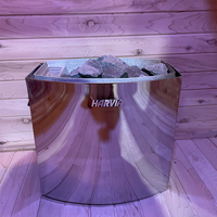 Nouveau Sauna Cube Moderne Électrique en Bois Massif de Cèdre Rouge Canadien, pour Vapeur Sèche et Humide, Extérieur, Commercial, Kit Villa