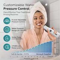 Irrigador Bucal Inalámbrico Recargable a Prueba de Agua para el Hogar, 5 Modos de Limpieza, 8 Boquillas, Hilo Dental de Agua