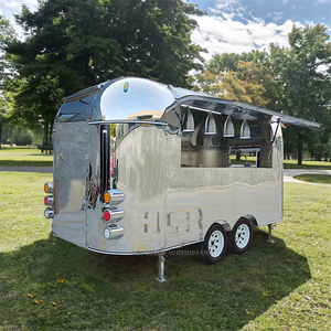 Camion de restauration en acier inoxydable à vendre en Californie – Idéal pour la restauration rapide et le barbecue, prix bas, avec sièges, type van-remorque - Product Image 1