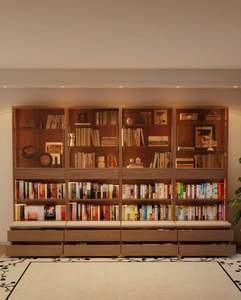 Modern Simple Design Wooden <b>Bookshelf</b> Cabinet <b>Bookcase</b> for Home Office - Product Image 6